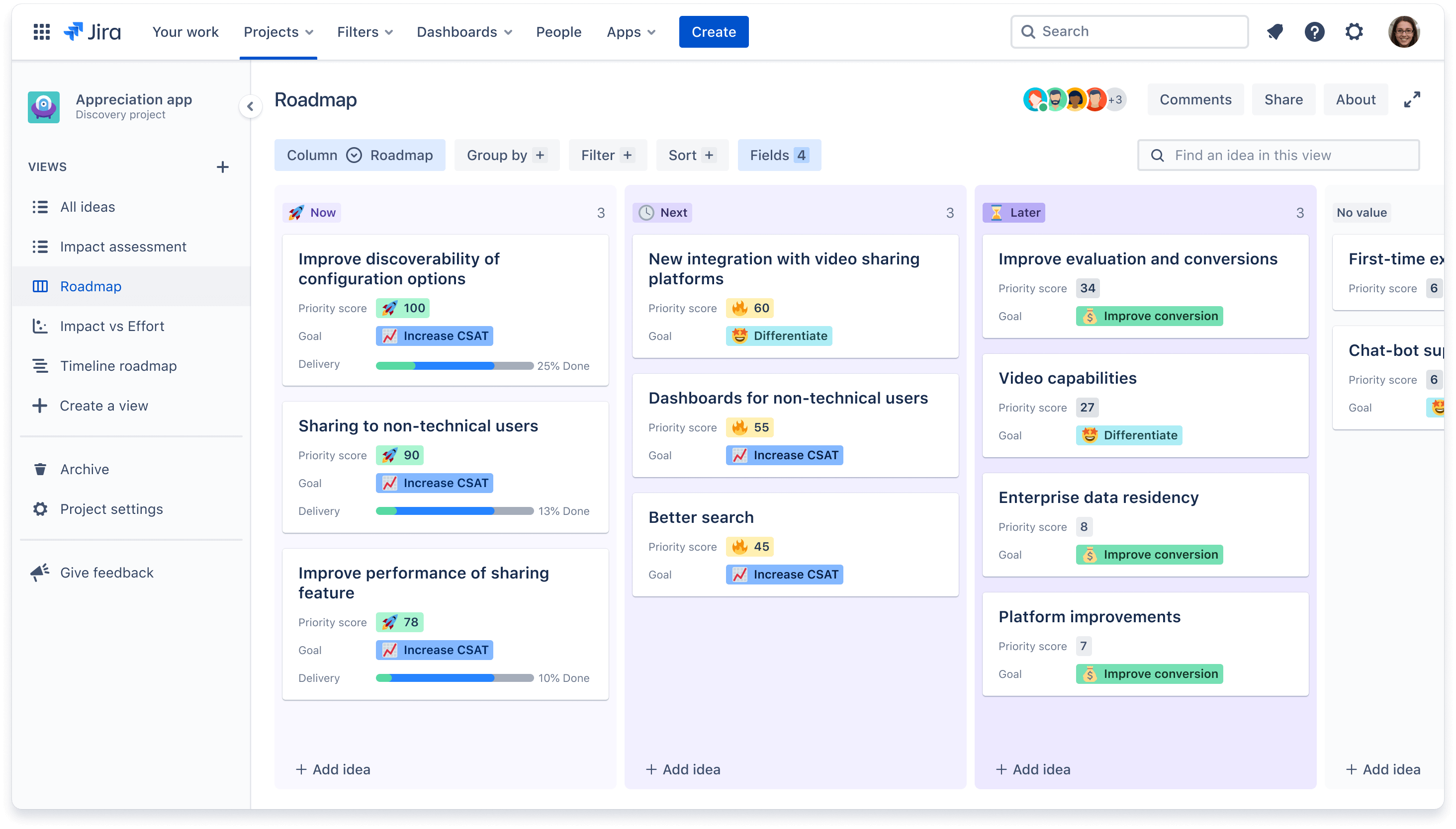 Example of Board views